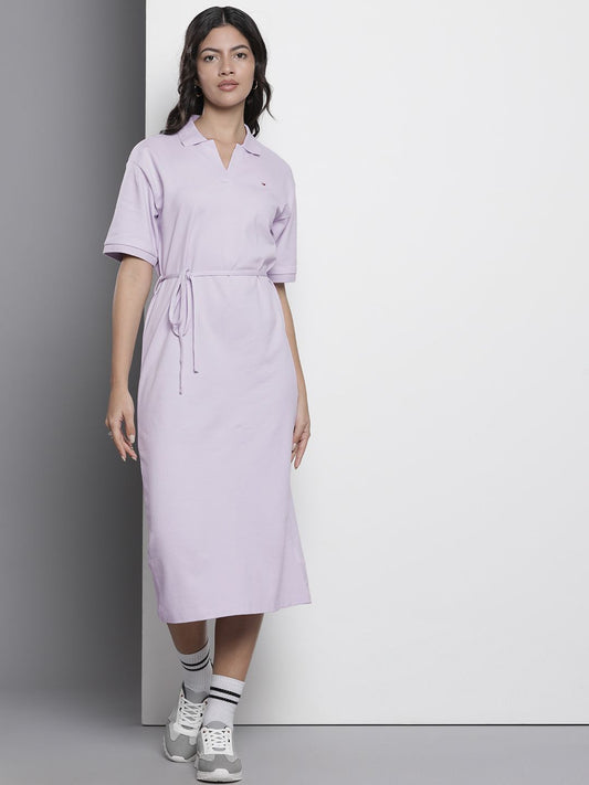 Tommy Hilfiger Solid Tie Ups Detail T-shirt Dress