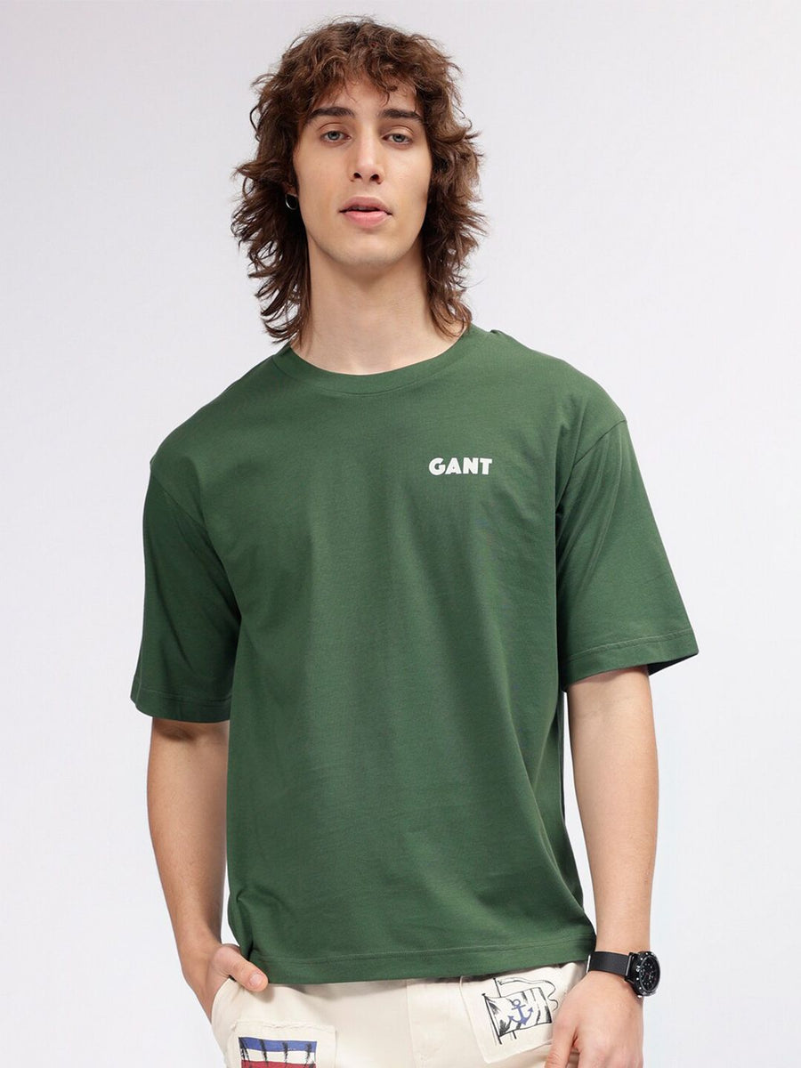 GANT Solid Round Neck Relaxed Fit T-Shirt