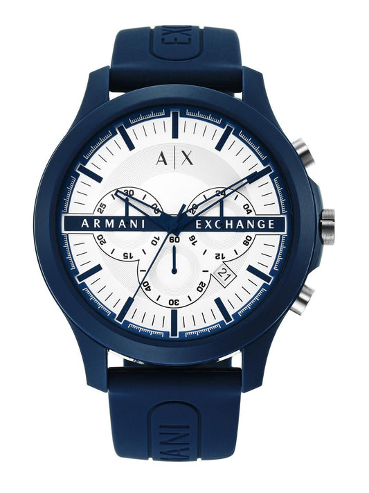 Armani Exchange Men White Dial & Blue Straps Analogue Watch AX2437