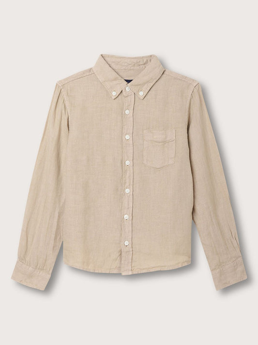 GANT Boys Spread Collar Linen Casual Shirt