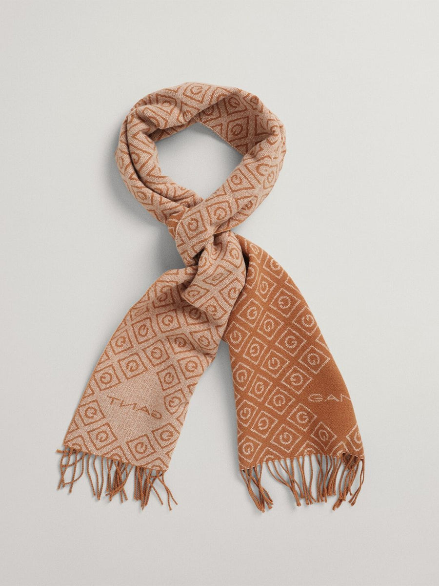 GANT Men Wool  Printed Scarf