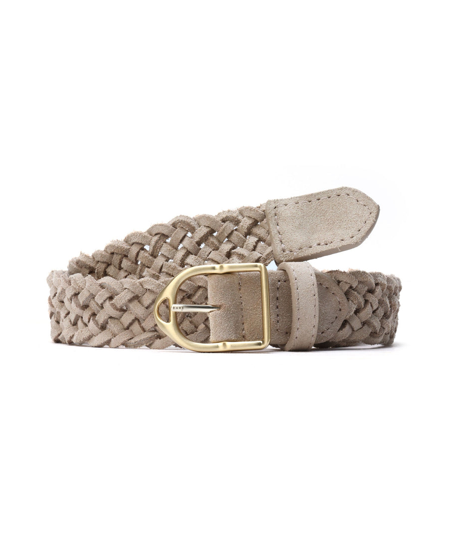 Rare Rabbit Men Aegis Beige Leather Belt