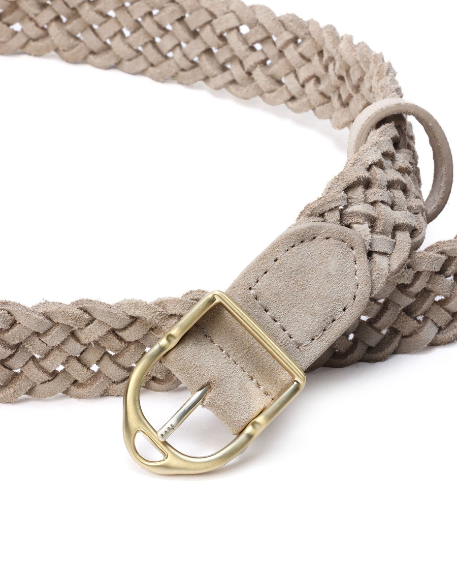 Rare Rabbit Men Aegis Beige Leather Belt