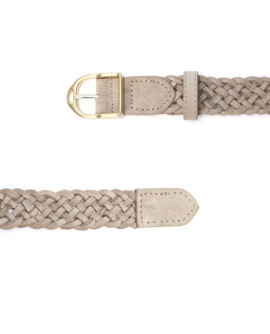Rare Rabbit Men Aegis Beige Leather Belt