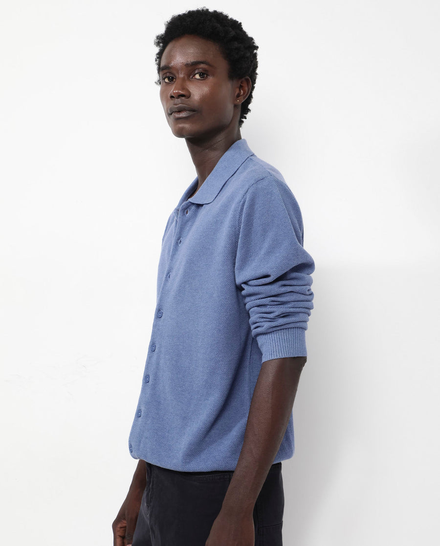 Rare Rabbit Men's Alias-N Dusky Blue Cotton Plain Regular Fit Full Sleeve Collared Shirt