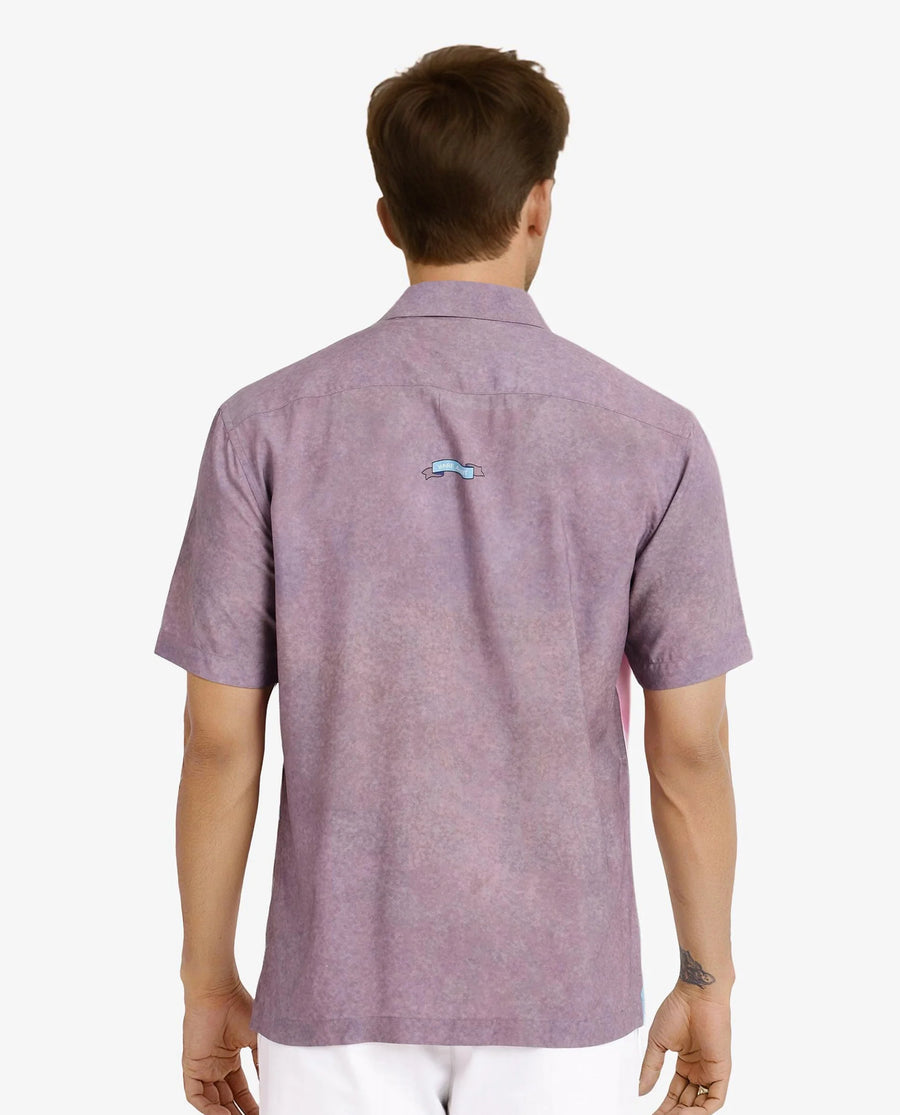 Rare Rabbit Men's Ankaa Grey Viscose Abstract Print Boxy Fit Half Sleeve Collared Shirt