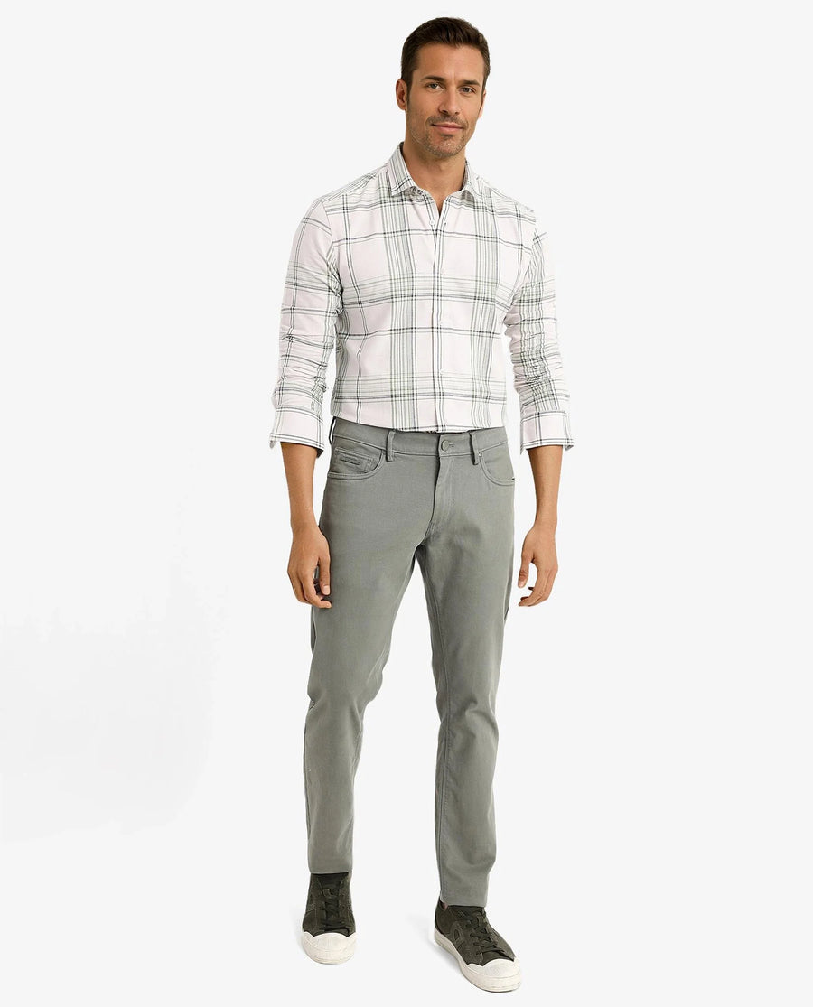 Rare Rabbit Men's Apel Light Pink Cotton Checked Print Regular Fit Full Sleeve Collared Shirt