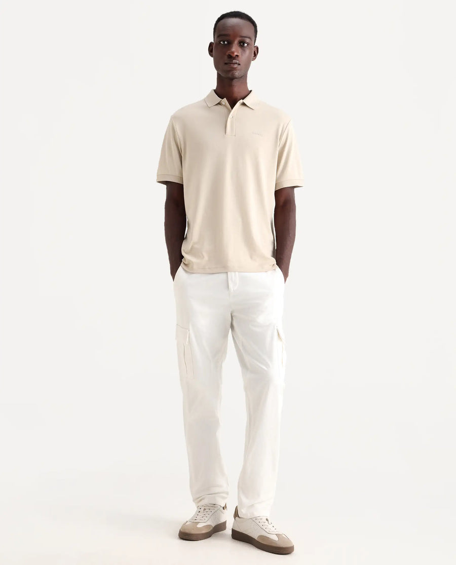 Rare Rabbit Men's Apex Light White Linen Plain Regular Fit Trouser