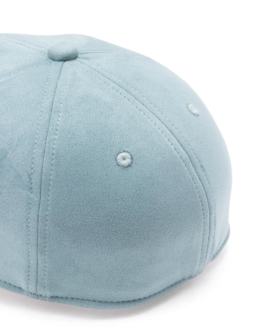 Rare Rabbit Men Armour Teal Suede Monotone Color Silicone Badge Branding Cap