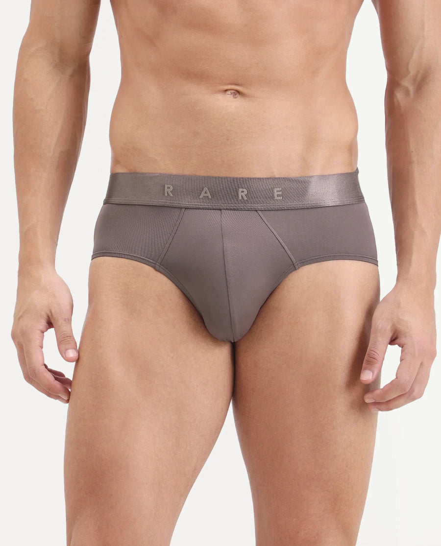 Rare Rabbit Men's Asit Dusky Pink Soft Nylon Blend Stretch Briefs