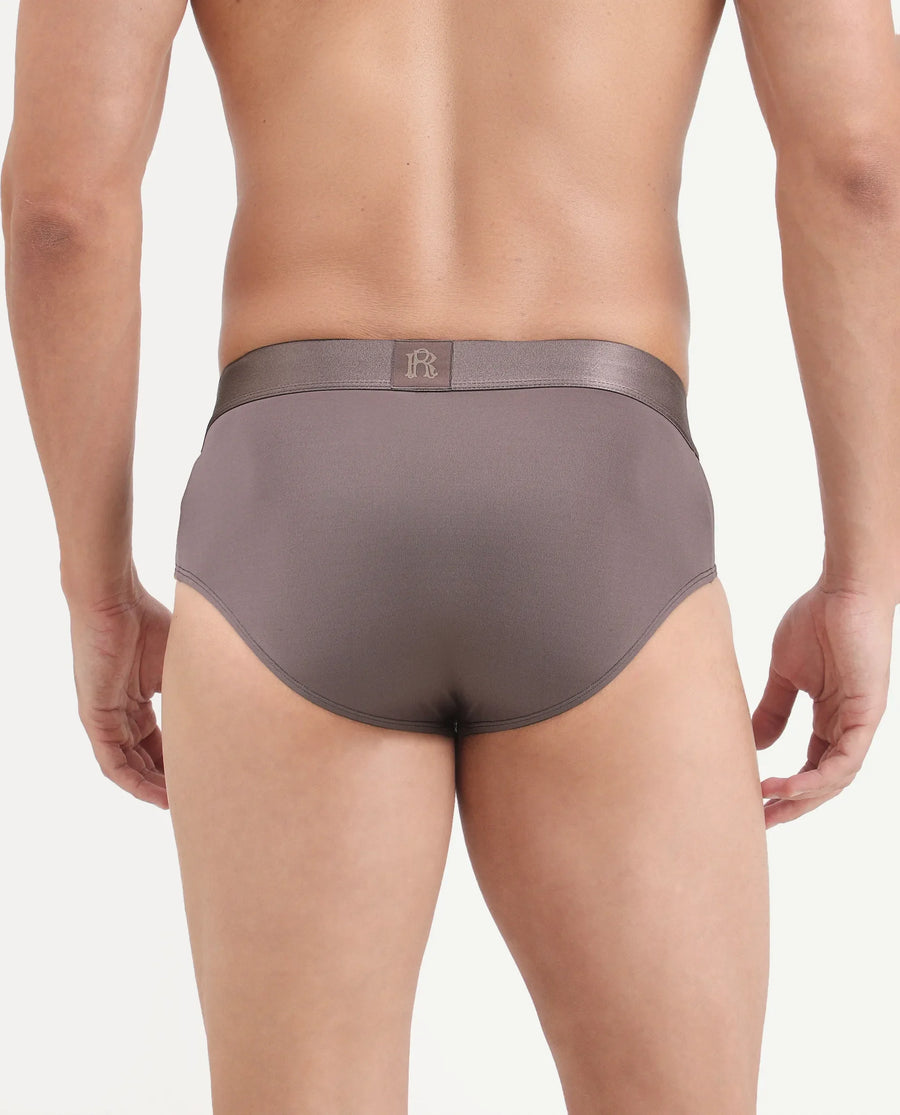 Rare Rabbit Men's Asit Dusky Pink Soft Nylon Blend Stretch Briefs