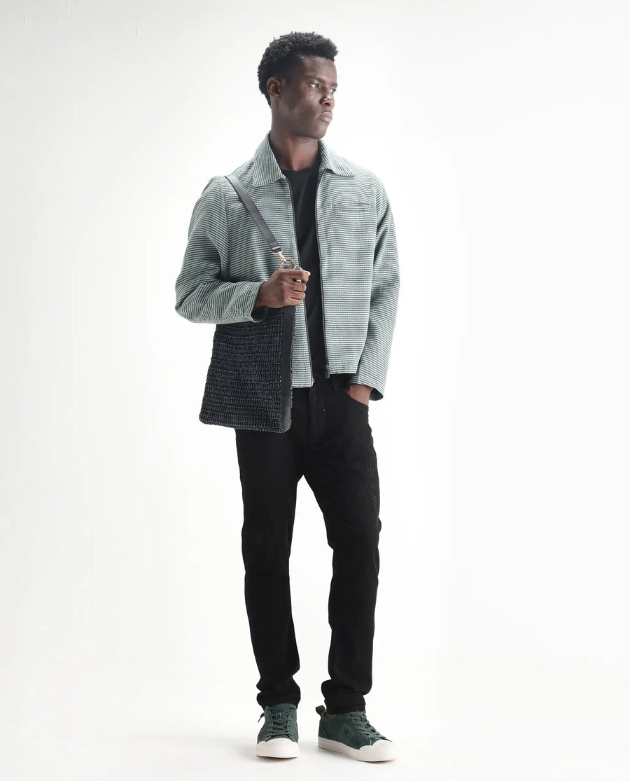 Rare Rabbit Men's Astro Black Cotton Blend Plain Hawk Slim Fit Jeans