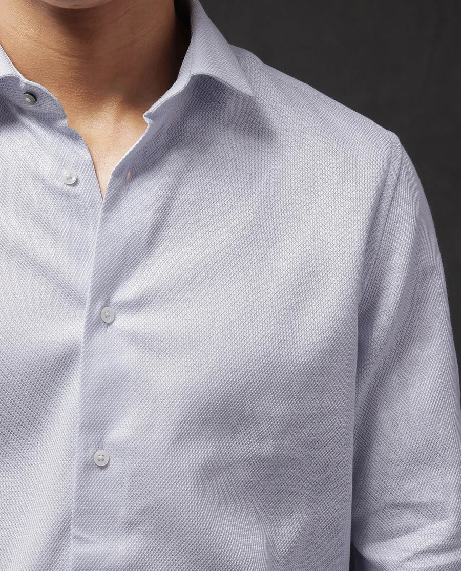 Rare Rabbit Men's Astron-1 Pastel Cotton Plain Regular Fit Full Sleeve Collared Shirt