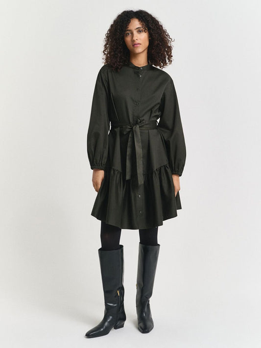 GANT Women Mandarin Collar Cotton Shirt Dress