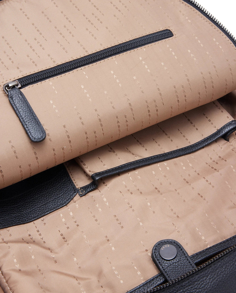 Rare Rabbit Men Axiel Black Leather Bags