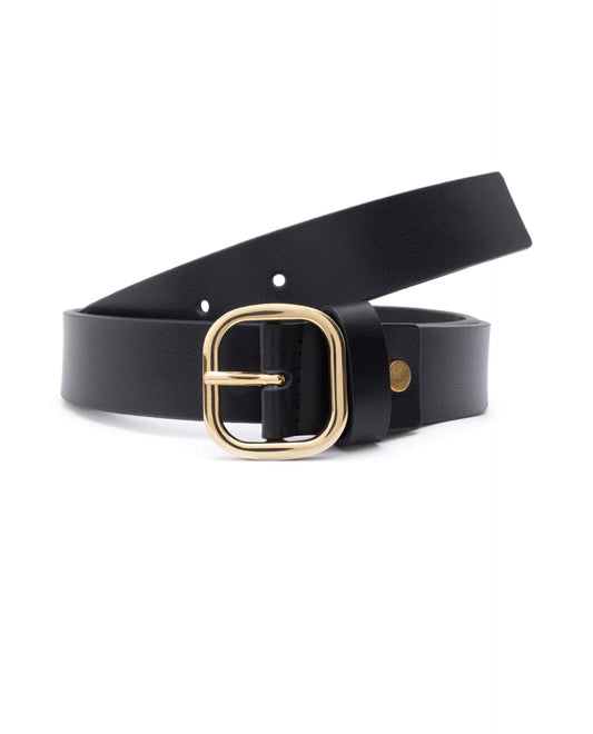 Rare Rabbit Men's Alley Black Belt Leather