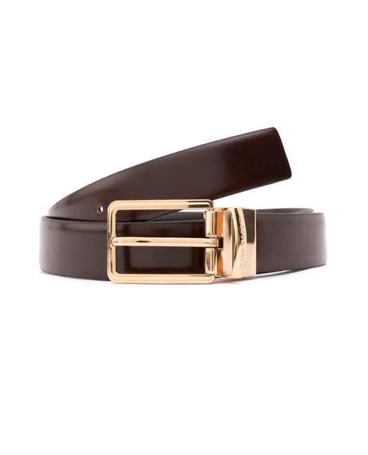 Rare Rabbit Men's Saint Brown Belt Leather