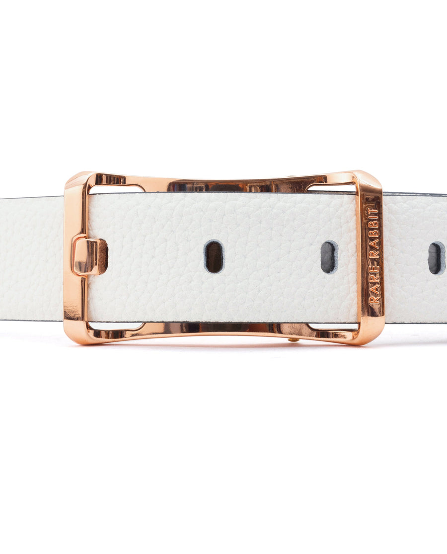 Rare Rabbit Men's Barton White Belt Leather