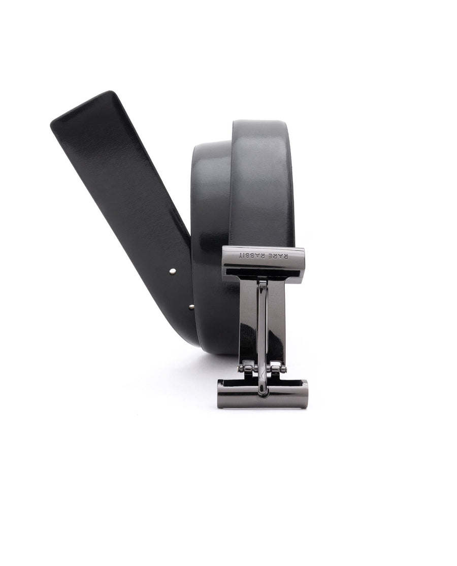 Rare Rabbit Men's Fredy Black Belt Leather
