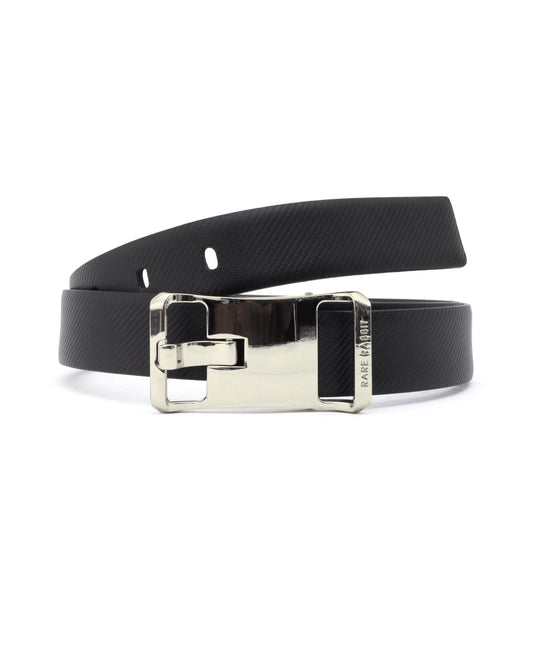 Rare Rabbit Men's Barton Black Belt Leather