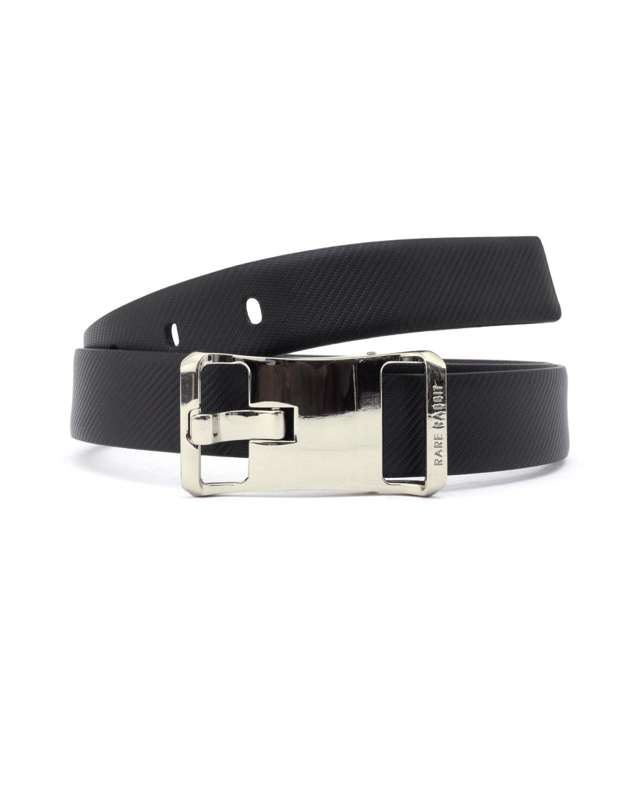 Rare Rabbit Men's Barton Black Belt Leather