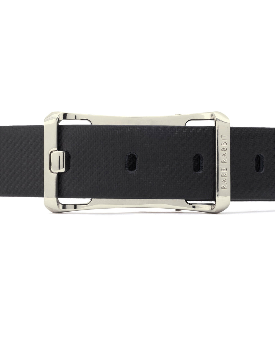 Rare Rabbit Men's Barton Black Belt Leather