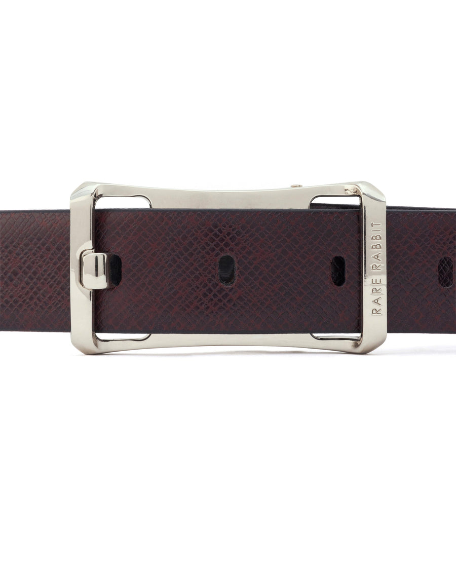 Rare Rabbit Men's Barton Black Belt Leather