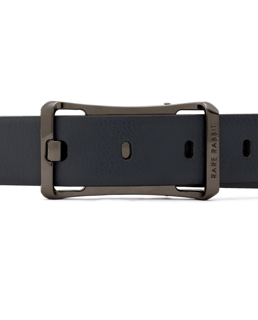 Rare Rabbit Men's Barton Navy Belt Leather