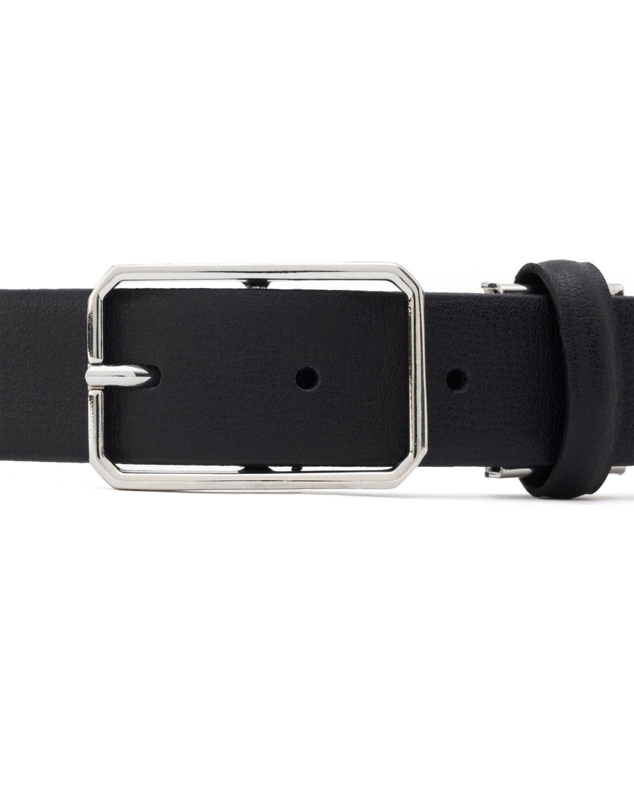 Rare Rabbit Men's Cult Black Belt Leather