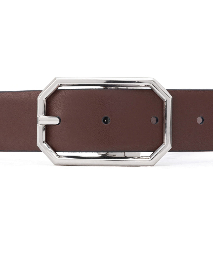 Rare Rabbit Men's Lionor Black Belt Leather