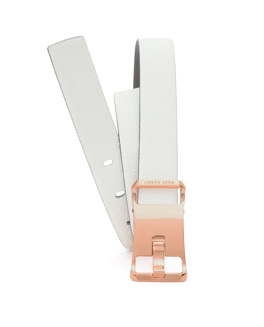 Rare Rabbit Men's Barton White Belt Leather