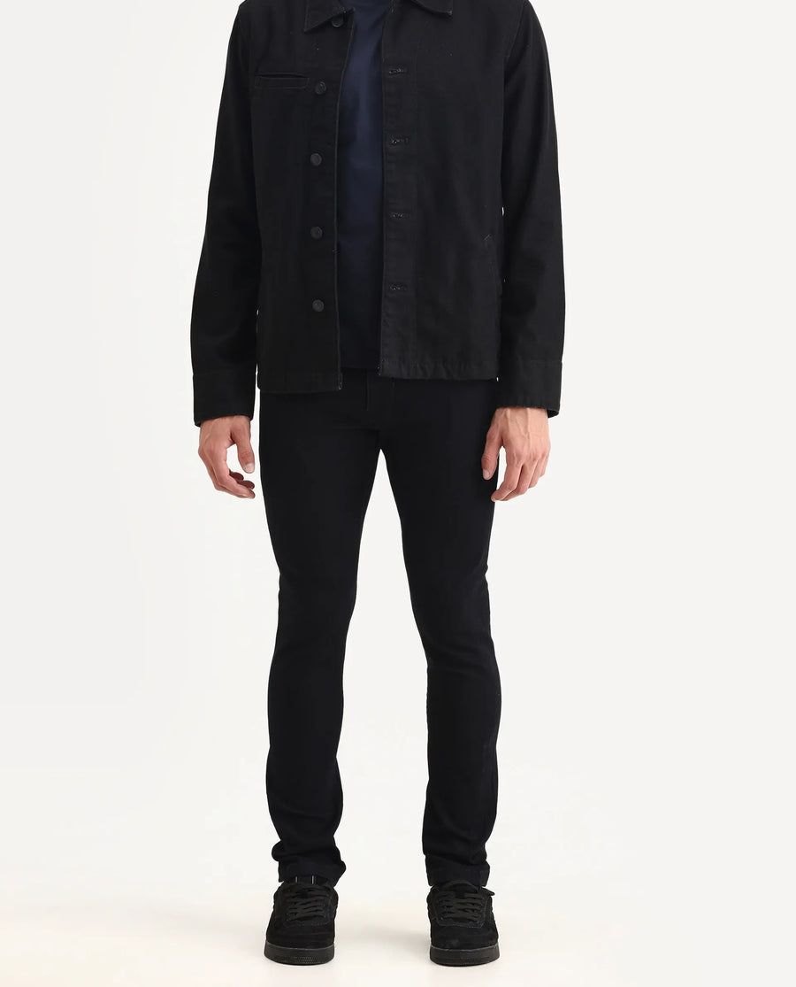 Rare Rabbit Men's Calin Dark Navy Cotton Blend Plain Hawk Slim Fit Jeans