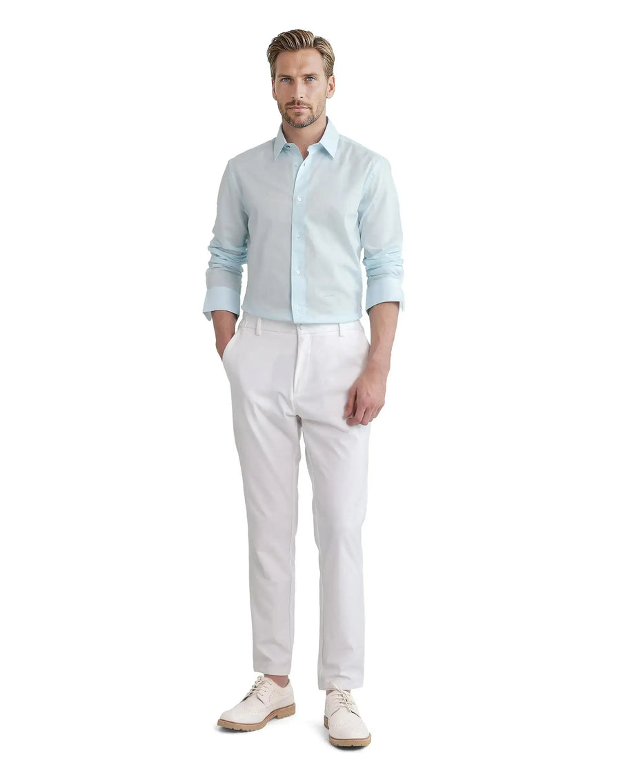 Rare Rabbit Men's Cambo-25 Light Blue Cotton Plain Regular Fit Full Sleeve Collared Shirt