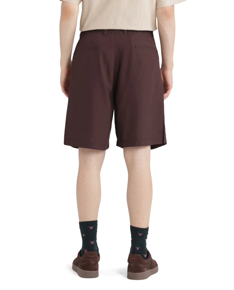 Rare Rabbit Men's Carn-B Brown Cotton Plain Oversized Fit Shorts