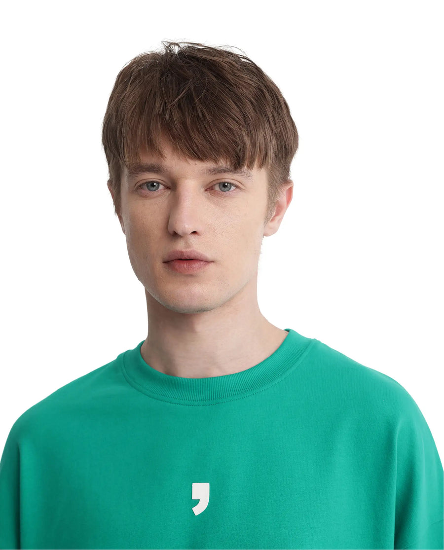 Rare Rabbit Men's Chile Green Cotton Graphic Print Oversized Fit Half Sleeve Crew Neck T-Shirt