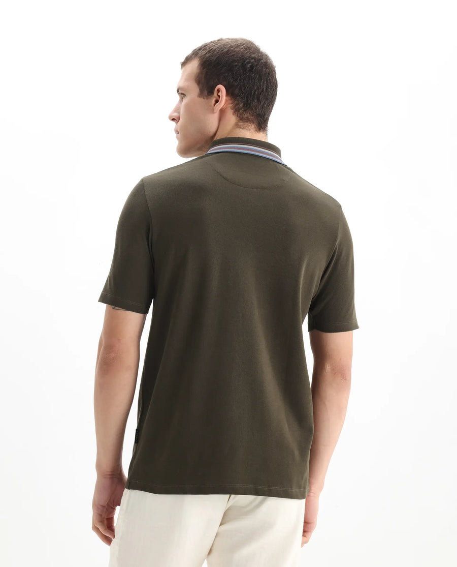 Rare Rabbit Men's Cotton Plain Regular Fit Half Sleeve Polo
