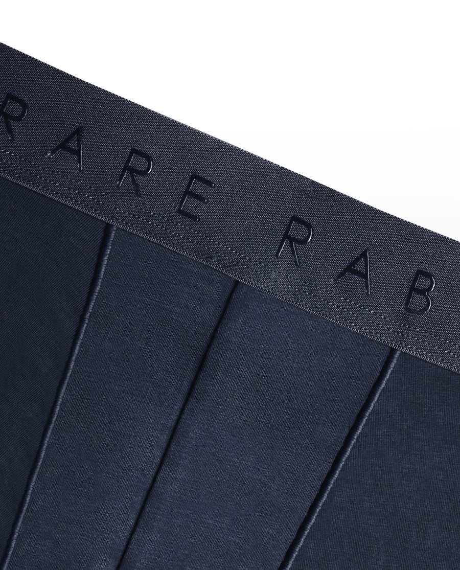 Rare Rabbit Men Close Navy Soft Cotton Stretch Trunks