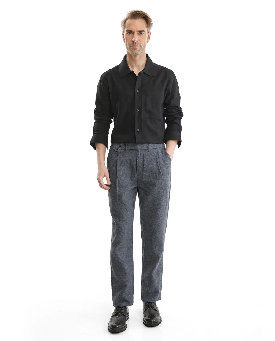 Rare Rabbit Men's Combi Black Cotton Blend Plain Regular Fit Full Sleeve Collared Shirt