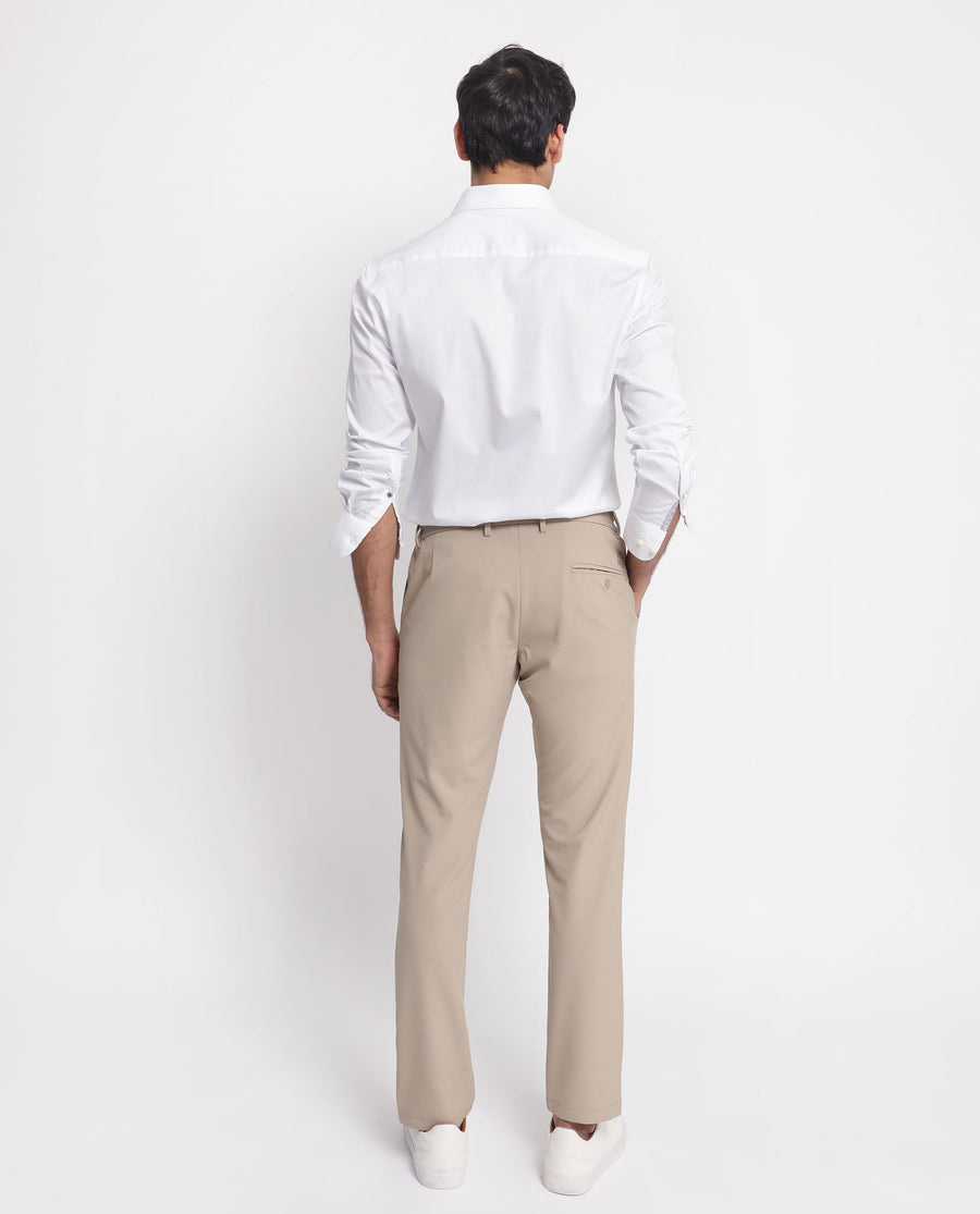Rare Rabbit Men's Comor White Cotton Plain Regular Fit Full Sleeve Collared Shirt