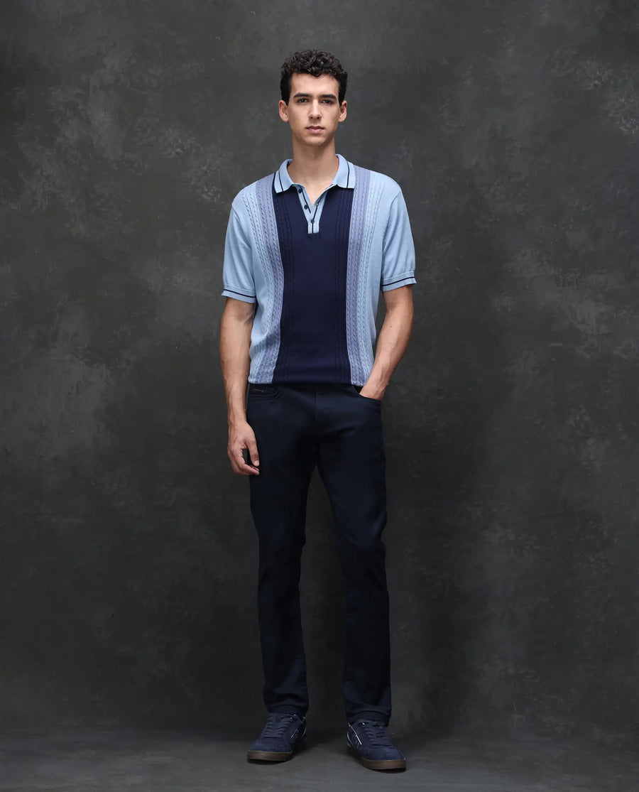 Rare Rabbit Men's Cordon Dark Navy Cotton Plain Hawk Slim Fit Jeans