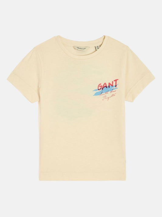 GANT Boys Graphic Printed Round Neck Cotton T-shirt