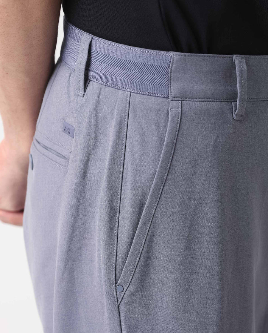 Rare Rabbit Men's Drivers Pastel Purple Polyester Blend Plain Regular Fit Trouser