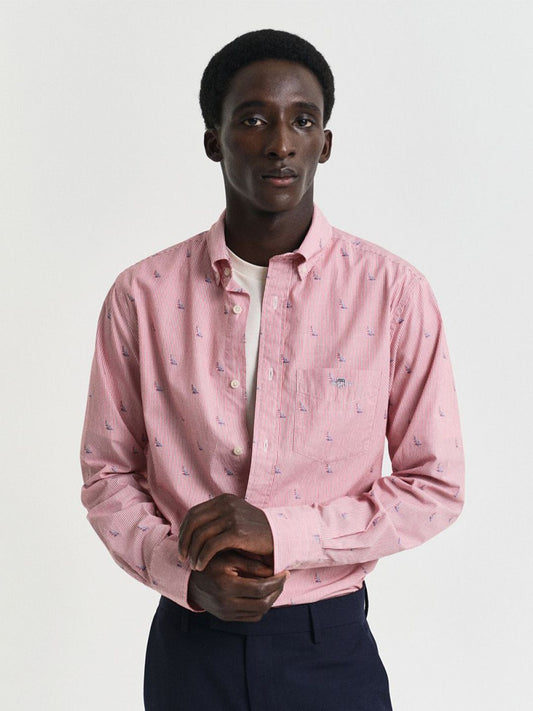 GANT Men Regular Sailing Coupe Striped Cotton Casual Shirt