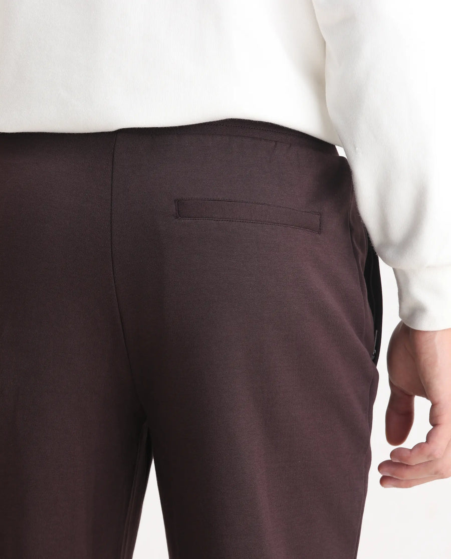 Rare Rabbit Men's Elo Maroon Cotton Plain Regular Fit Joggers