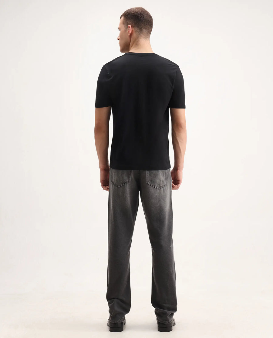 Rare Rabbit Men's Enim Grey Cotton Blend Fabric Morris Regular Fit Plain Jeans