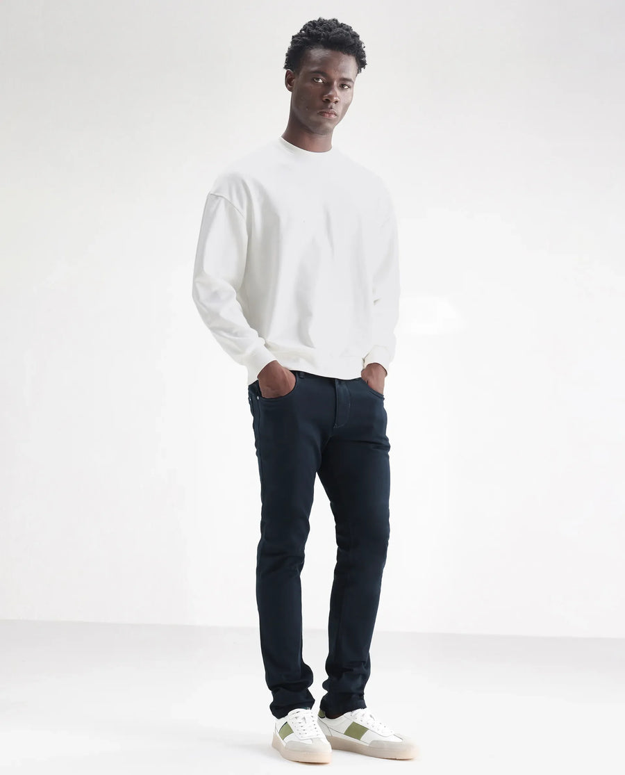 Rare Rabbit Men's Essen Dusky Teal Cotton Plain Hawk Slim Fit Jeans