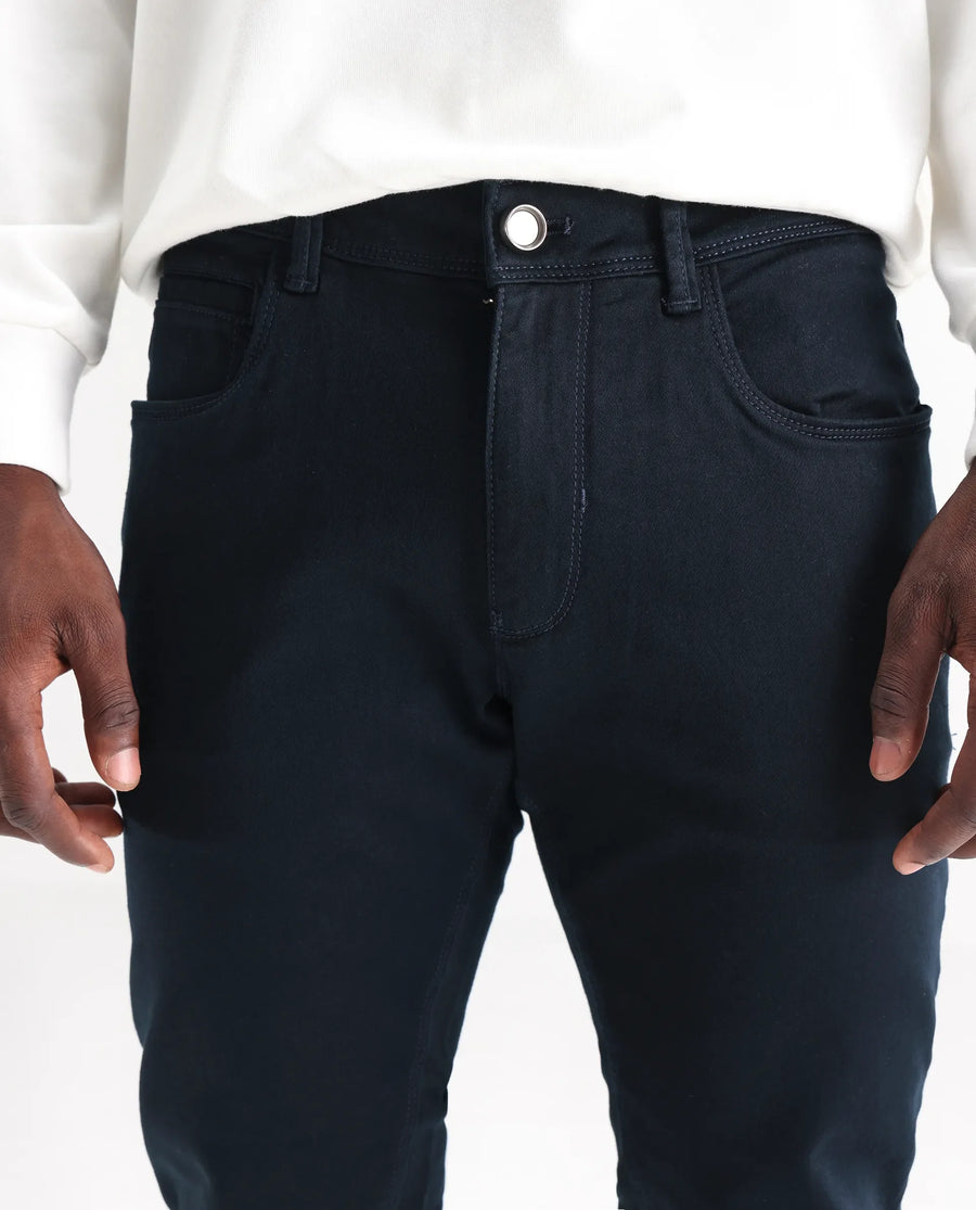 Rare Rabbit Men's Essen Dusky Teal Cotton Plain Hawk Slim Fit Jeans