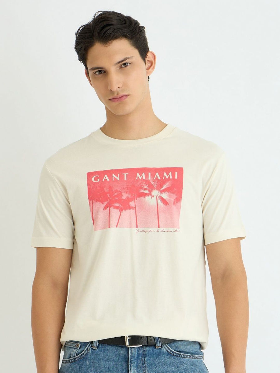 GANT Graphic Printed Pure Cotton T-shirt
