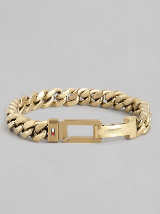 Tommy Hilfiger Men Brass-Plated Bangle-Style Bracelet
