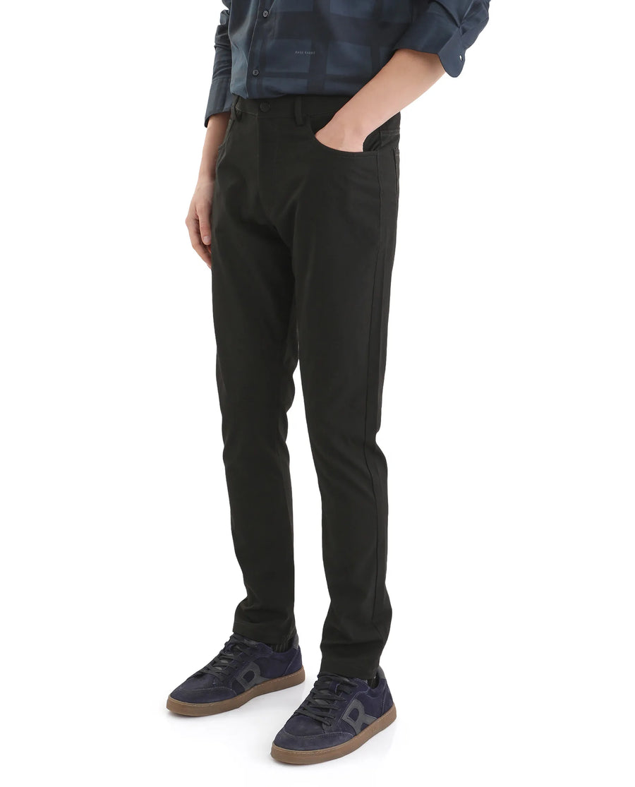 Rare Rabbit Men's Cotton Plain Regular Fit Trouser